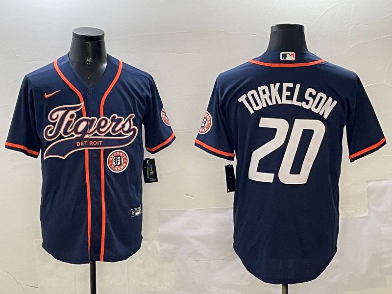 Men Detroit Tigers #20 Torkelson Blue Jointly Name 2025 Nike MLB Jersey style 5->detroit tigers->MLB Jersey